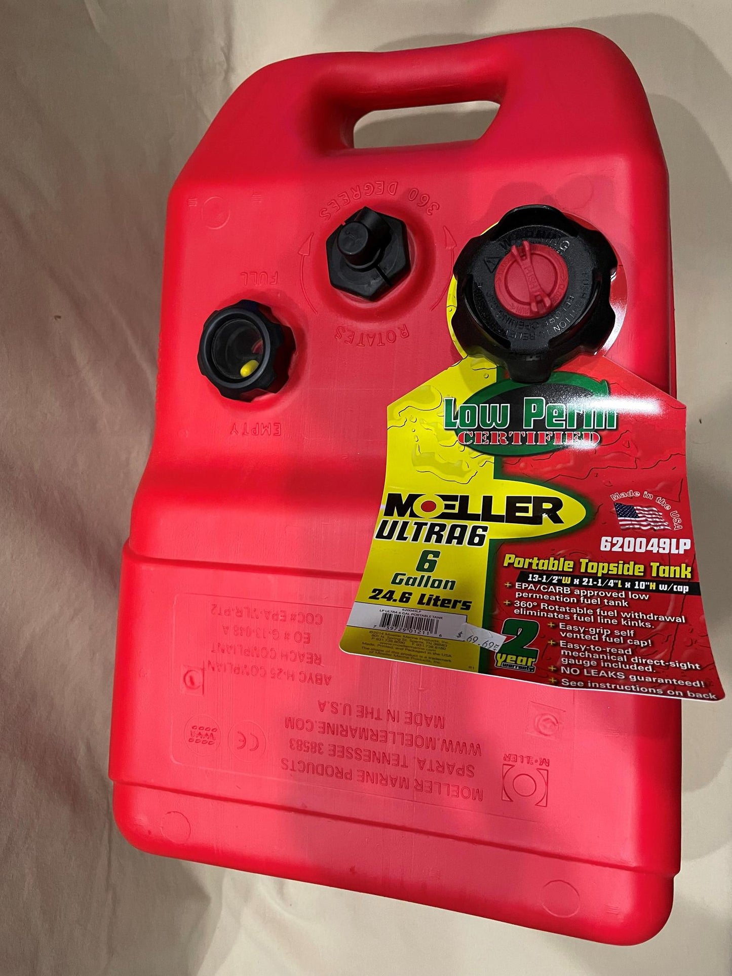 MOELLER 9 GALLON PORTABLE TOPSIDE TANK