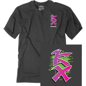 FACTORY EFFEX Kawasaki Retro KX T-Shirt - Heather Charcoal
