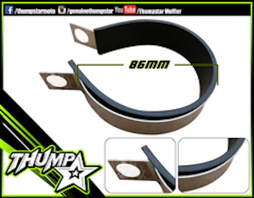 THUMPSTAR Exhaust Muffler Clamp- 86mm I.D. 7496