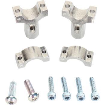 MOOSE OFFROAD - 1-1/8" Mount Clamps for Aluminum Handguards - Silver - 50-014S 0635-1031