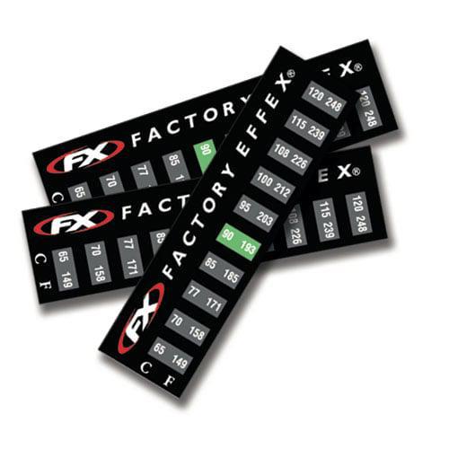 FACTORY EFFEX Engine/Air Temperature Decals/Stickers - 3 PACK 08-90225