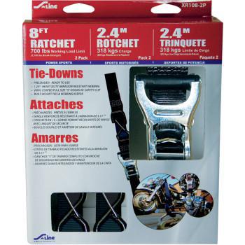 ANCRA - X-Series 1-1/4" Ratchet Tie-Downs - Black XR108-2P
