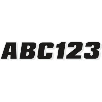 HARDLINE Watercraft I.D. Sticker Kit - 320 Series - Black/Silver BLKSI320