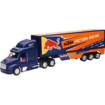 NEW RAY TOYS Peterbilt Red Bull KTM Race Team Truck - 1:32 Scale - Blue/Orange 14393