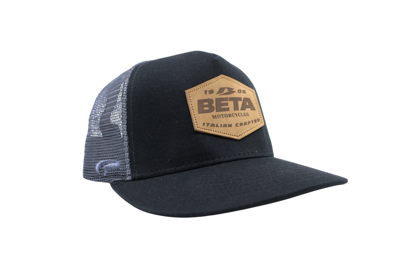 Beta Motorcycles Black Leather Patch Hat AB-31143