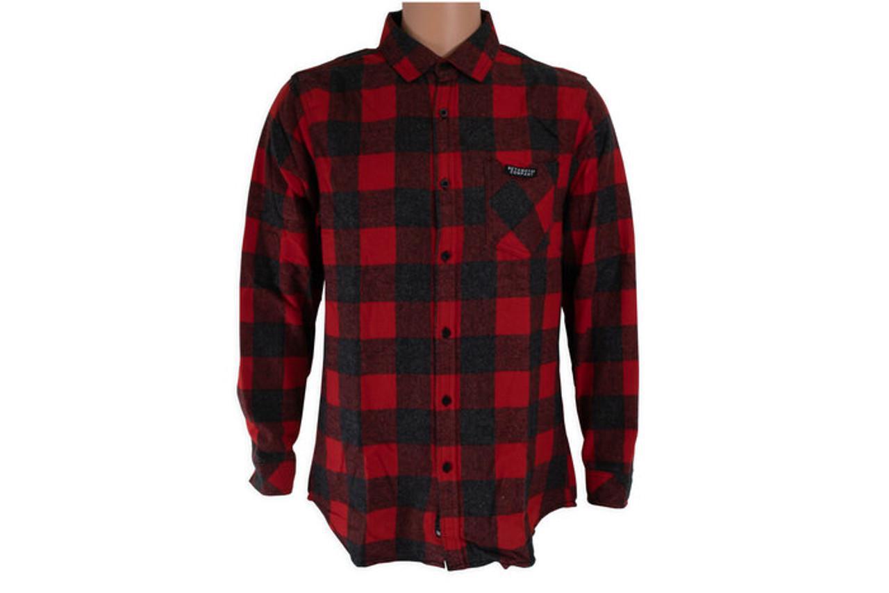 Beta Motor Flannel Long Sleeve, Red/Black AB-31080