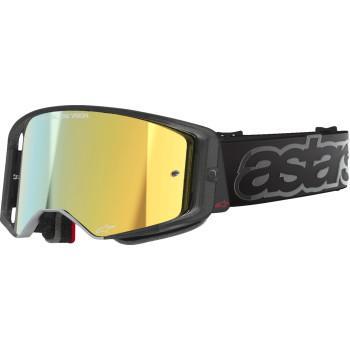 ALPINESTARS Supertech Vision Goggle - Vista - Black - Gold Mirror Lens 5100226-1581