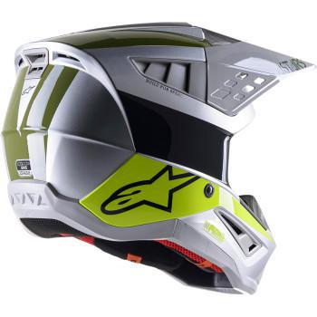ALPINESTARS SM5 Helmet - Bond - Silver/Yellow/Green - Large 8303522-1956-LG