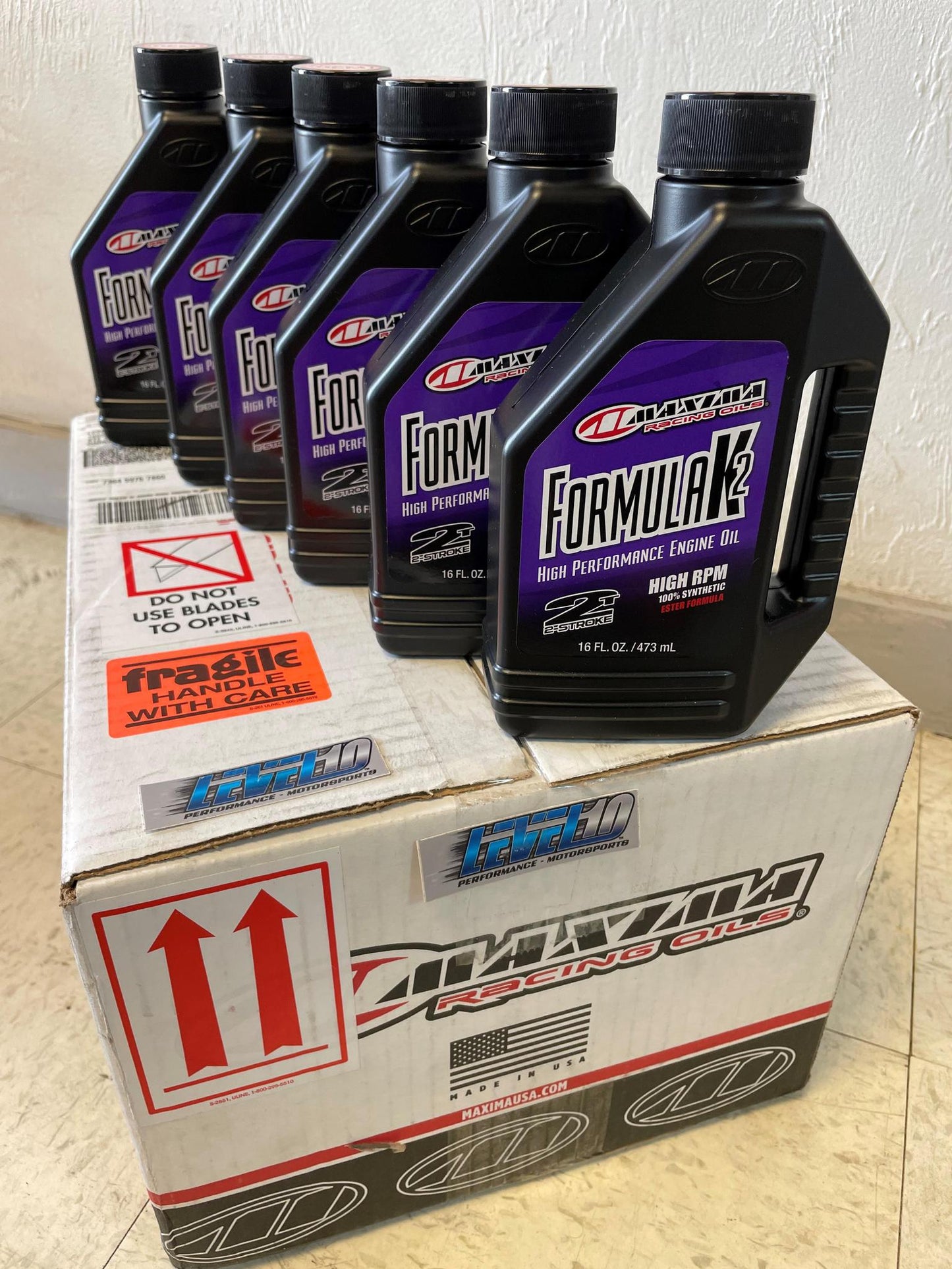 MAXIMA Formula K2 High RPM Synthetic 2T Engine Oil Premix - 16 U.S. fl oz 22916