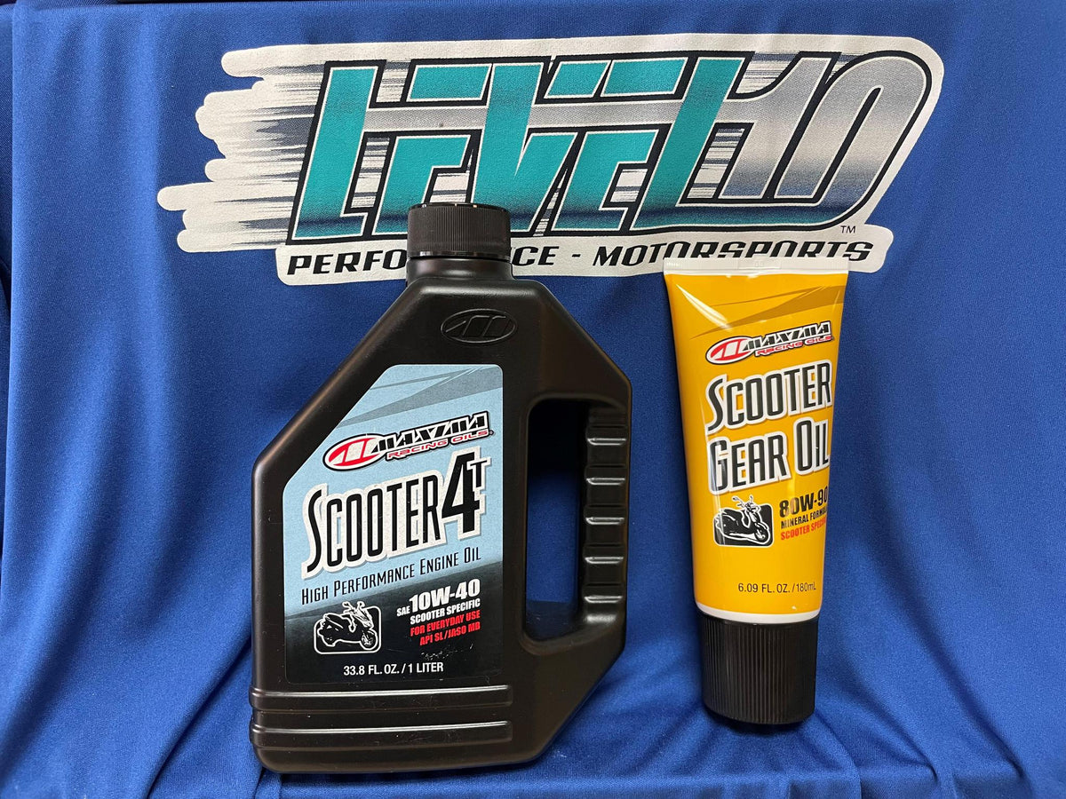 SCOOTER ENGINE OIL 10W40 & GEAR OIL 80W90 MAINT. KIT LEVEL 10