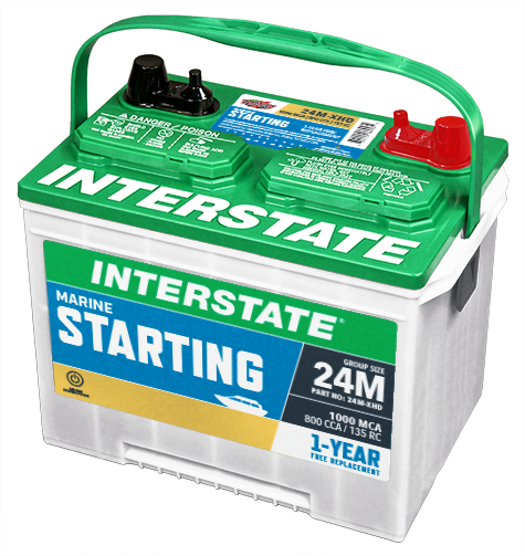 INTERSTATE BATTERY 24M-XHD MARINE CRANKING 800CCA 1000MCA