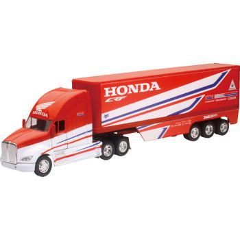 NEW RAY TOYS Kenworth HRC Honda Race Team Truck - 1:32 Scale - Red/White 10893