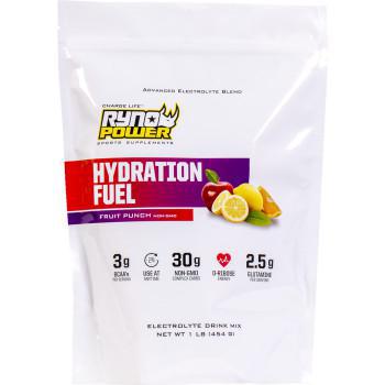 RYNO POWER Hydration Fuel Drink Mix - Fruit Punch - 1 lb - 10 Servings   1LB-HYD-FP