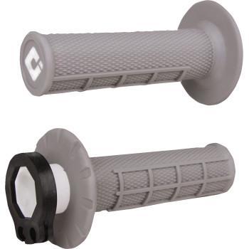 ODI V2 Waffle Lock-On Grips - MX - Half Waffle - Soft - Gray H36HWG