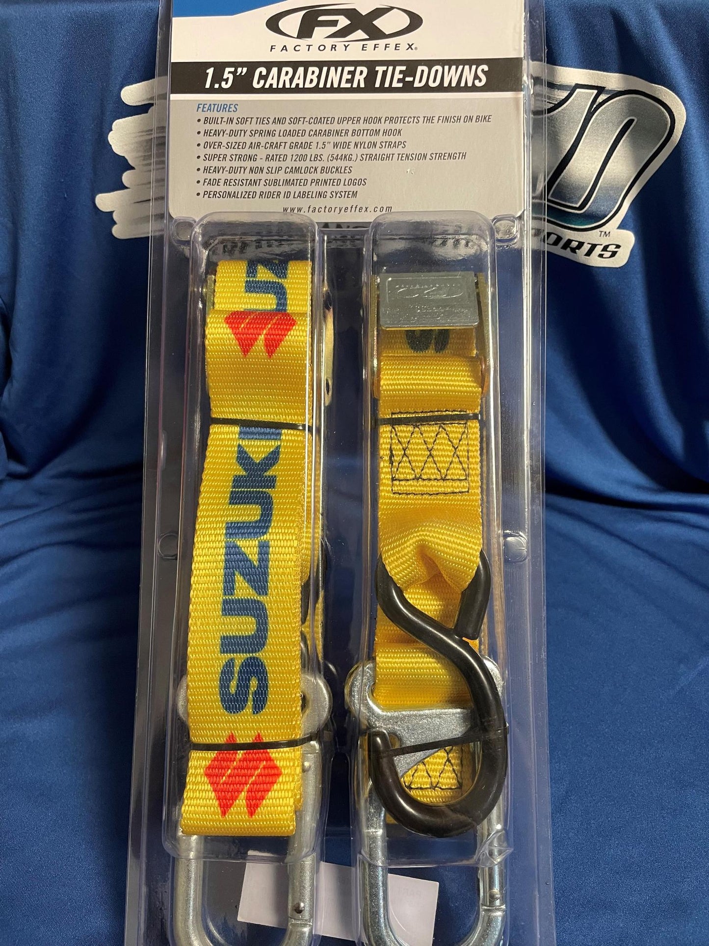 FACTORY EFFEX Tie-Downs - Yellow - Suzuki 22-45480