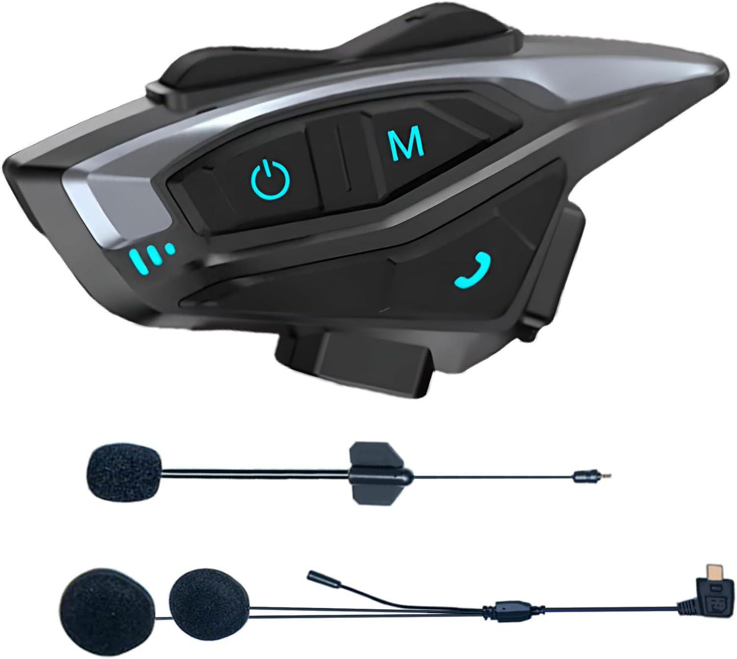 DAYTONA Helmets Bluetooth Motorcycle Headset - 8 Rider Helmet Bluetooth Intercom with CVC Noise Reduction, Radio