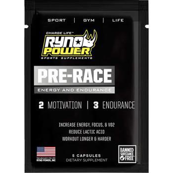 RYNO POWER Pre-Race / Pre-Workout Supplement Combo Pack - 1 PACK SMP-PRERACE-12