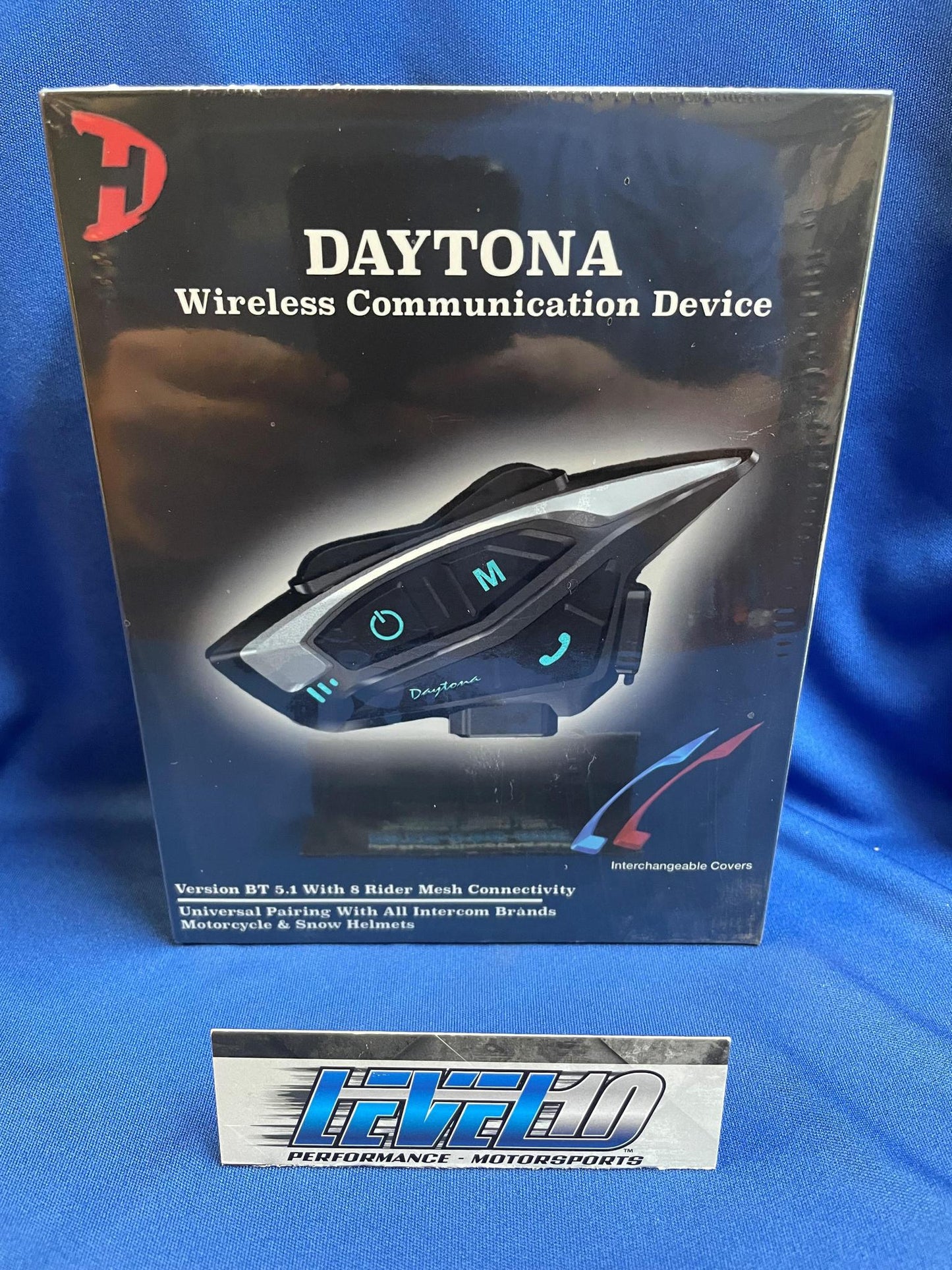 DAYTONA Helmets Bluetooth Motorcycle Headset - 8 Rider Helmet Bluetooth Intercom with CVC Noise Reduction, Radio