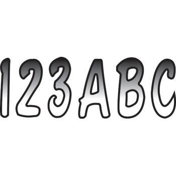 HARDLINE Watercraft I.D. Sticker Kit - 200 Series - White/Black Gradation WHBKG200