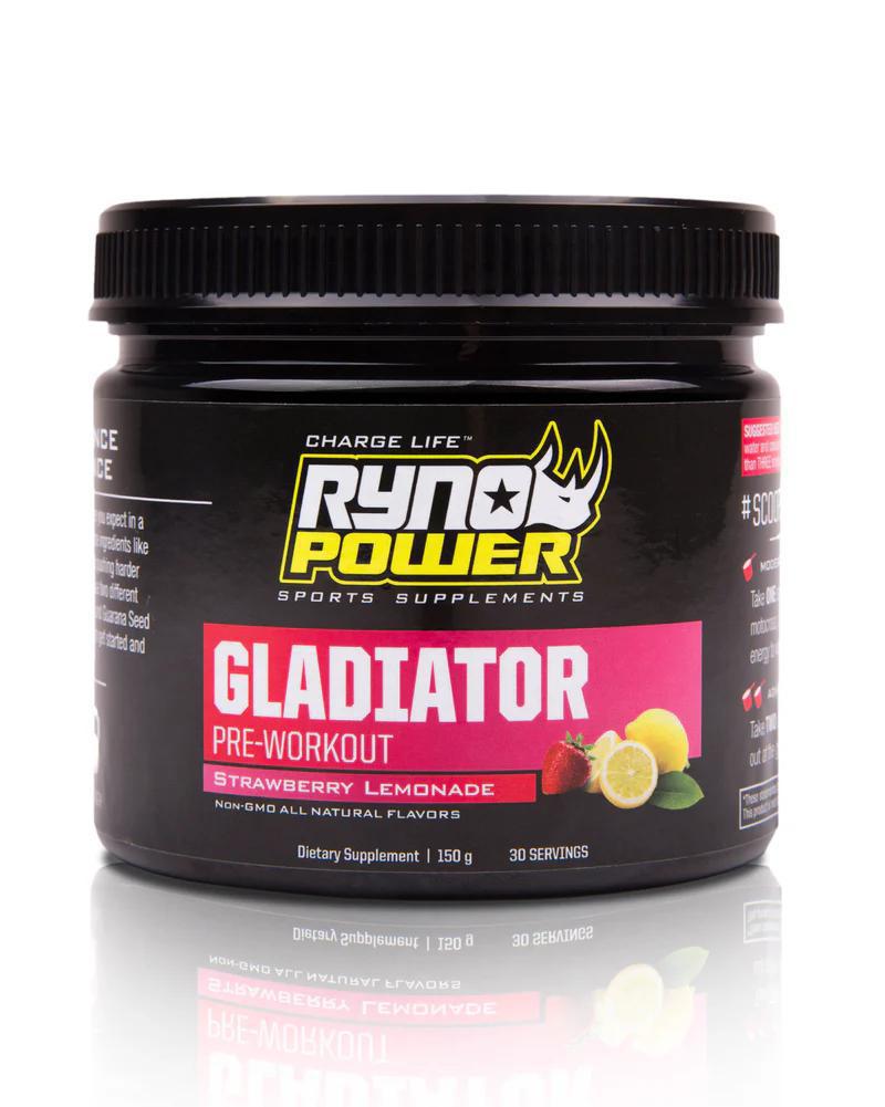 RYNO POWER Gladiator Pre-Workout Drink Mix - Tub