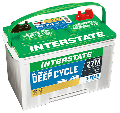 INTERSTATE BATTERY SRM-27 MARINE/RV DEEP CYCLE 600CCA 750MCA