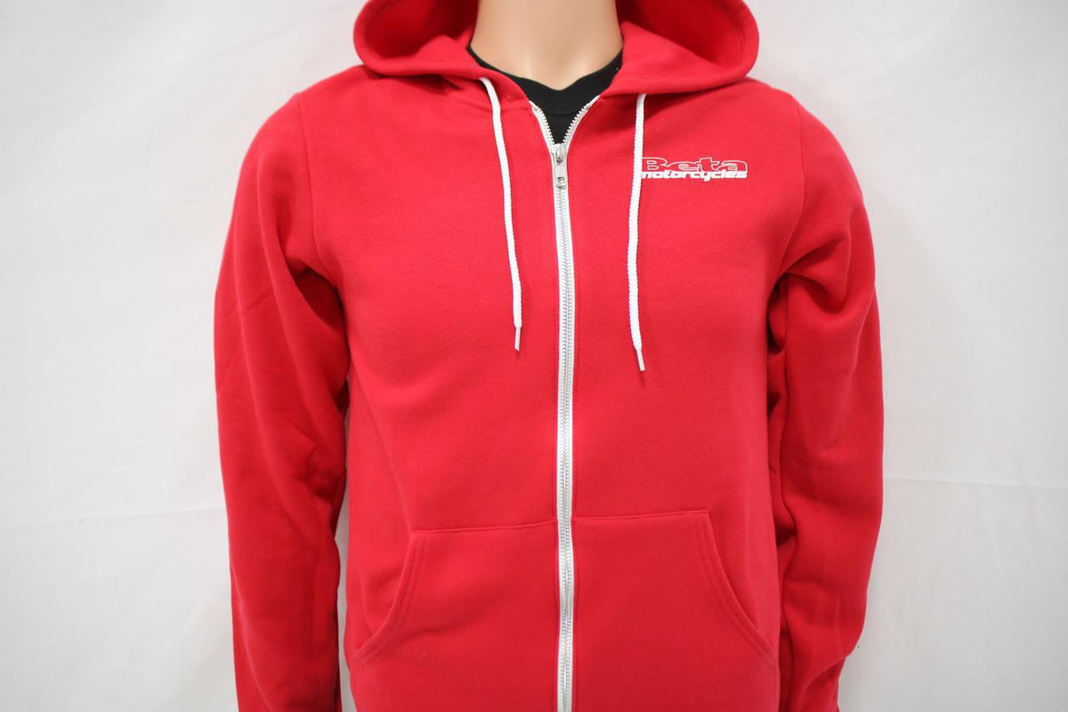 Beta Racing Zip Up Hoodie, Red