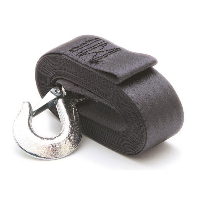 BOATER SPORTS WINCH STRAP & HOOK 2 X 25' BLACK 59819