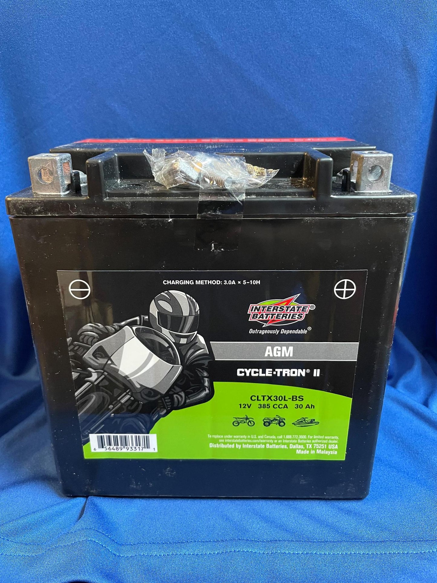 INTERSTATE BATTERY AGM CYCLE-TRON II CTX30L-BS CYIX30L-BS