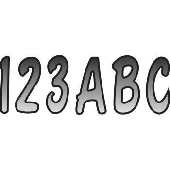 HARDLINE Watercraft I.D. Sticker Kit - 200 Series - Silver Gradation SIBKG200