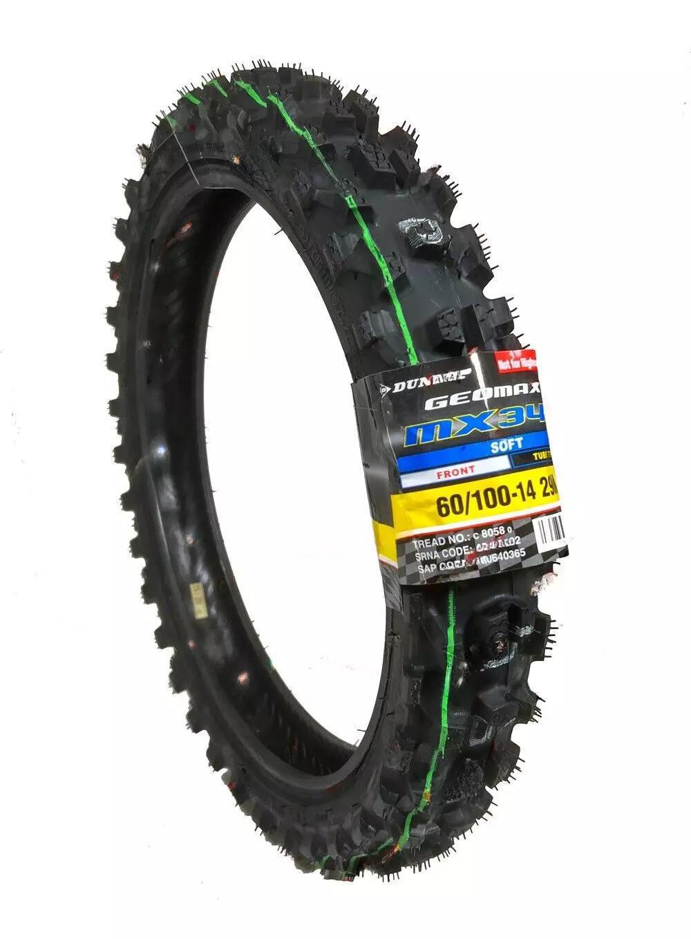 DUNLOP Geomax MX34 (SET) - FRONT 60/100-14 - 29M + REAR 80/100-12 - 41M