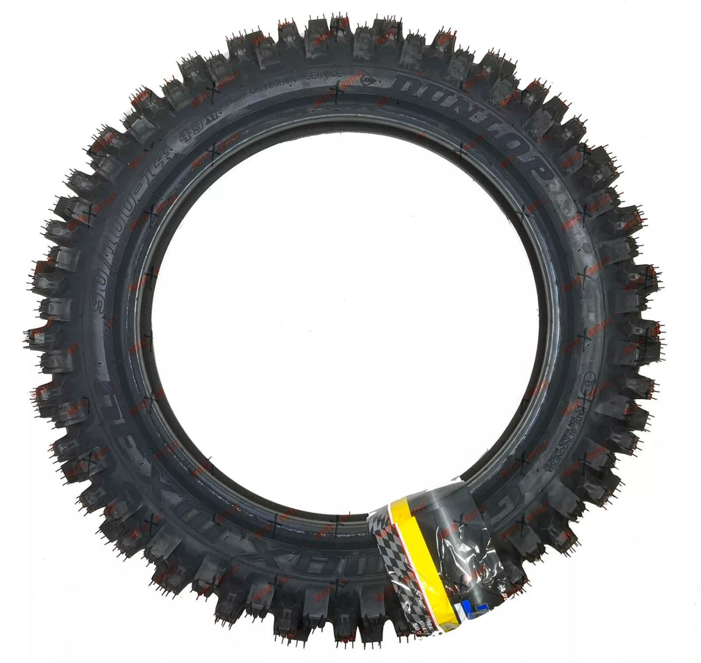 DUNLOP MX34 TIRE SET - Front 70/100-17 + Rear 90/100-14