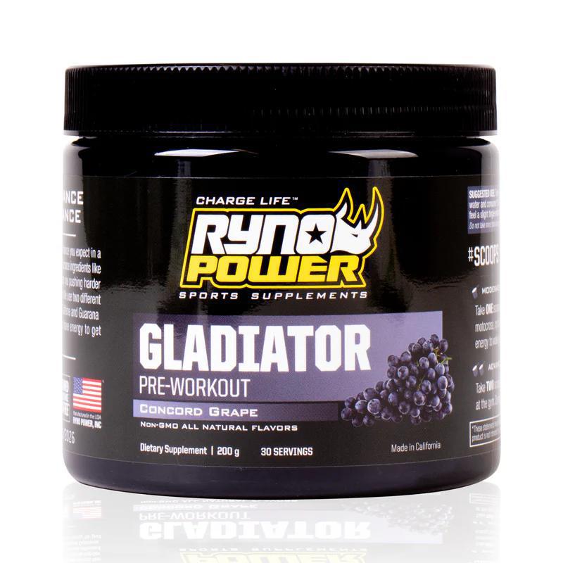 RYNO POWER Gladiator Pre-Workout Drink Mix - Tub