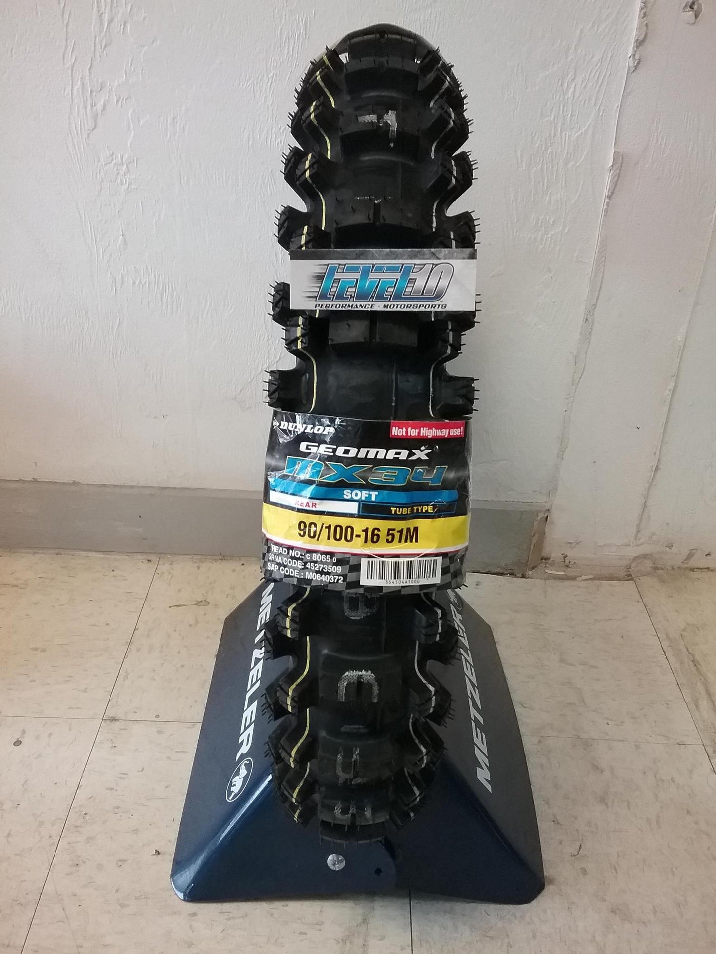DUNLOP Tire - Geomax MX34 - Rear - 90/100-16 - 51M 45273509
