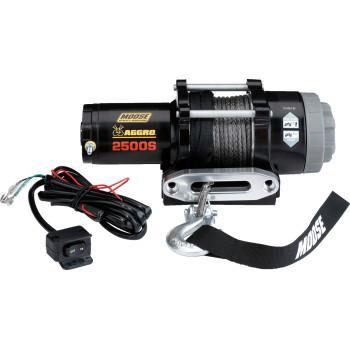 MOOSE OFFROAD - 2500 lb Winch - Synthetic Rope - 50' - 104307 4505-0760