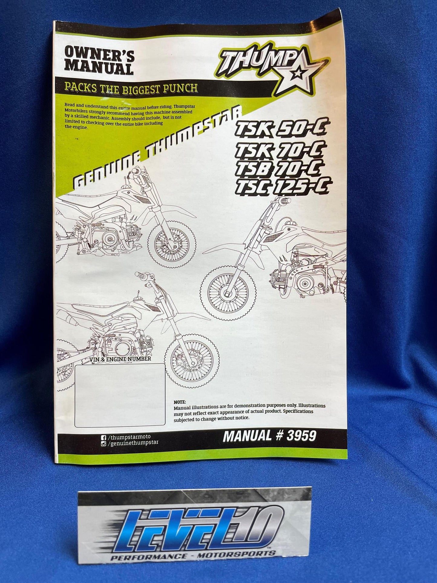THUMPSTAR OWNER'S MANUAL TSK 50-C, TSK 70-C, TSB 70-C, TSC 125-C #3959
