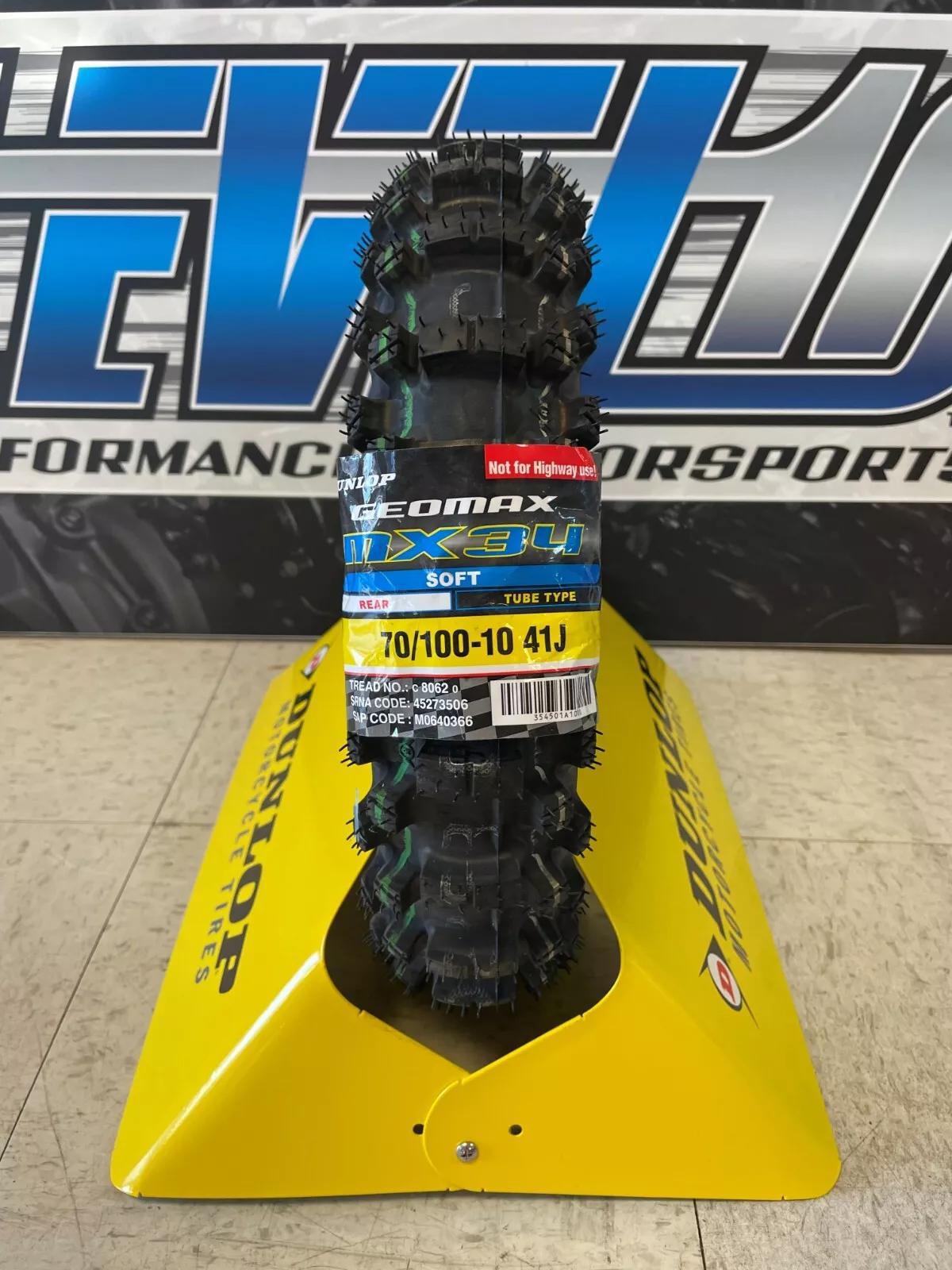 DUNLOP Tire - Geomax MX34 - Rear - 70/100-10 - 41J 45273506