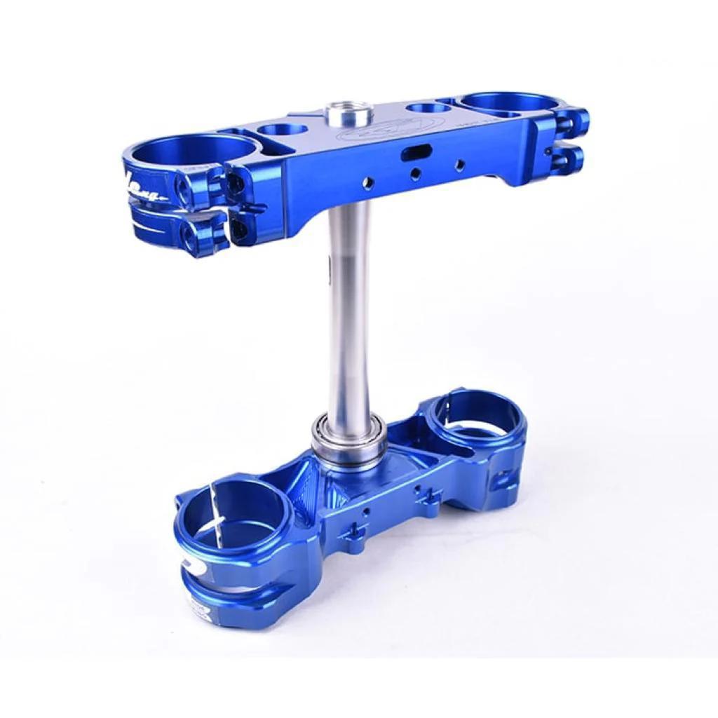 RIDE ENGINEERING - BETA Rubber Mounted Split Triple Clamp Set 22mm Offset - BLUE BE-BTB22-MB