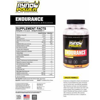 RYNO POWER Endurance Stimulant-Free Energy Supplement - 125 ct. Bottle END884