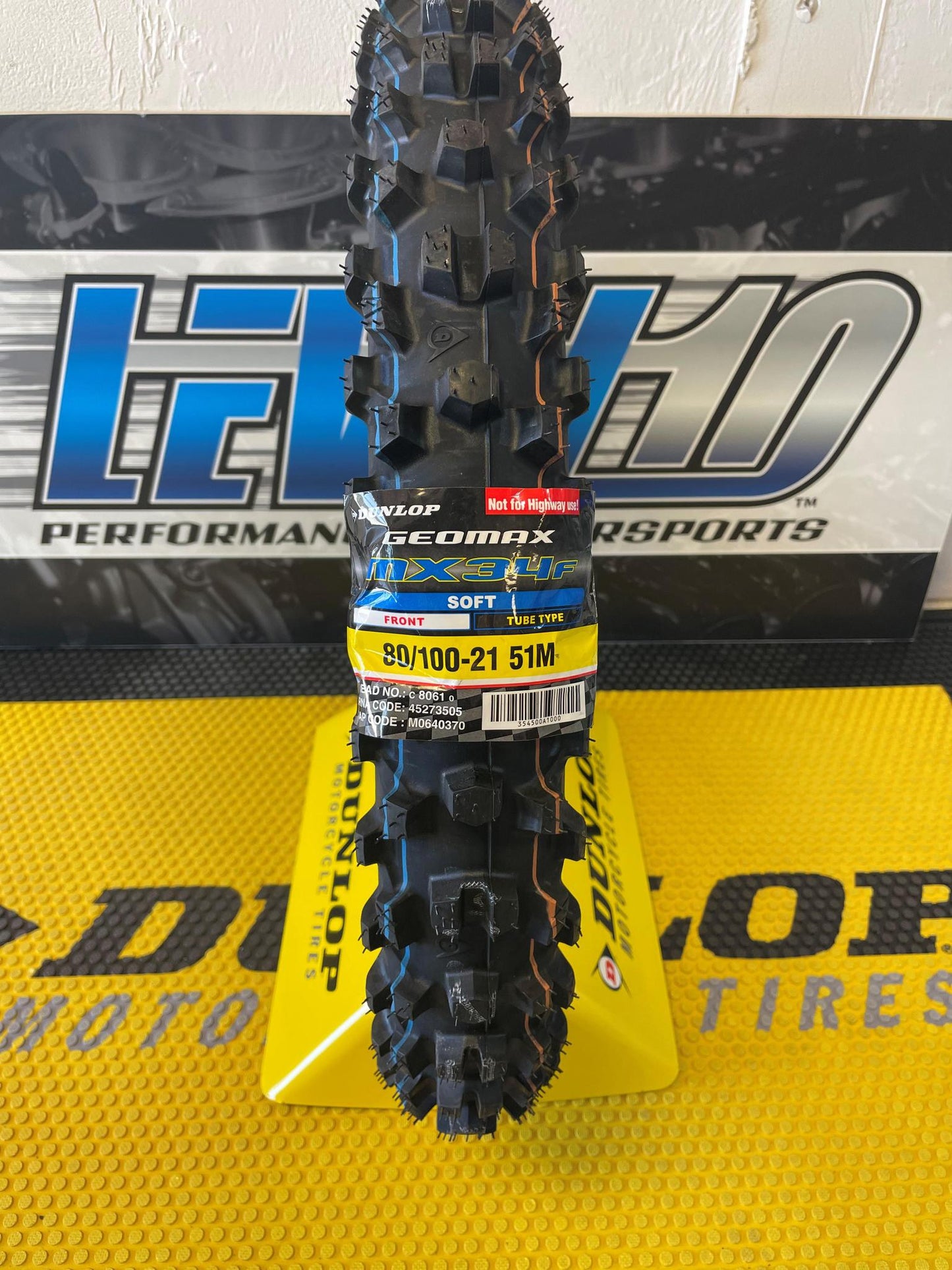 DUNLOP Tire - Geomax MX34 - Front - 80/100-21 - 51M 45273505