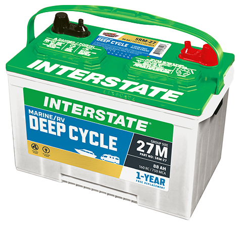 INTERSTATE BATTERY SRM-27 MARINE/RV DEEP CYCLE 600CCA 750MCA