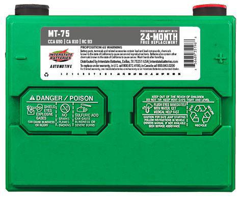 INTERSTATE BATTERY MT-75