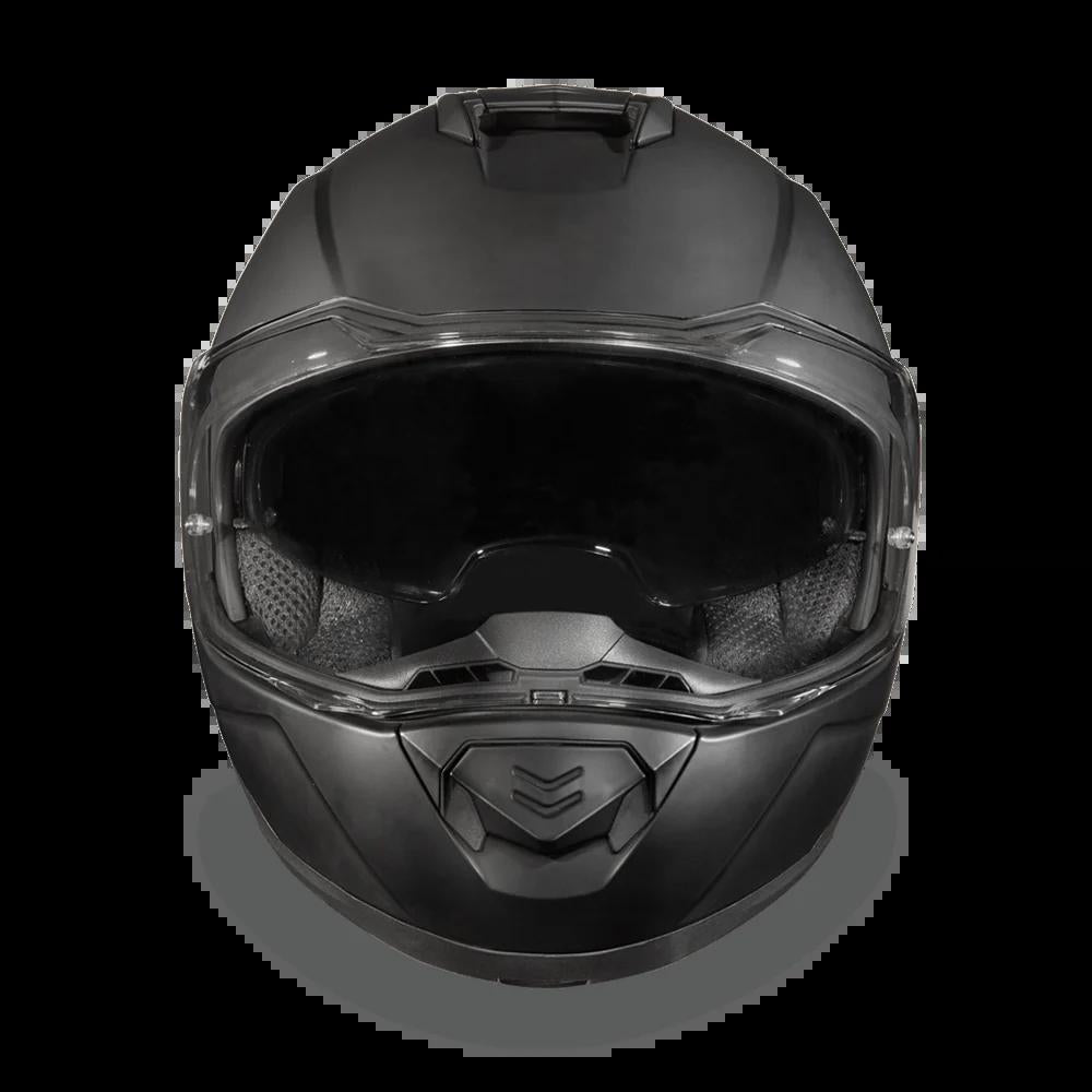 Daytona Glide Modular Motorcycle Helmet - DOT Approved, Bluetooth Ready, Dual Visor, Men/Women/Youth - Dull Black