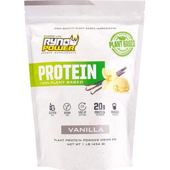 RYNO POWER Plant-Based Protein Powder - Vanilla 1 lb - 10 Servings