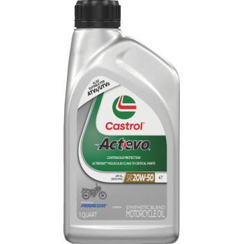 CASTROL - Act Evo® Semi-Synthetic 4T Engine Oil - 20W-50 - 1 U.S. quart - 15D7CF