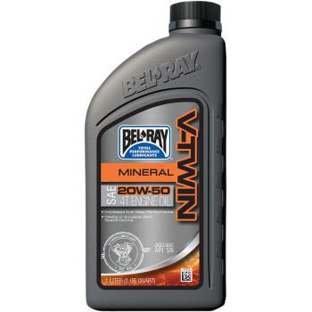 BEL-RAY V Twin Mineral Oil - 20W50 - 1 Liter 96905-BT1