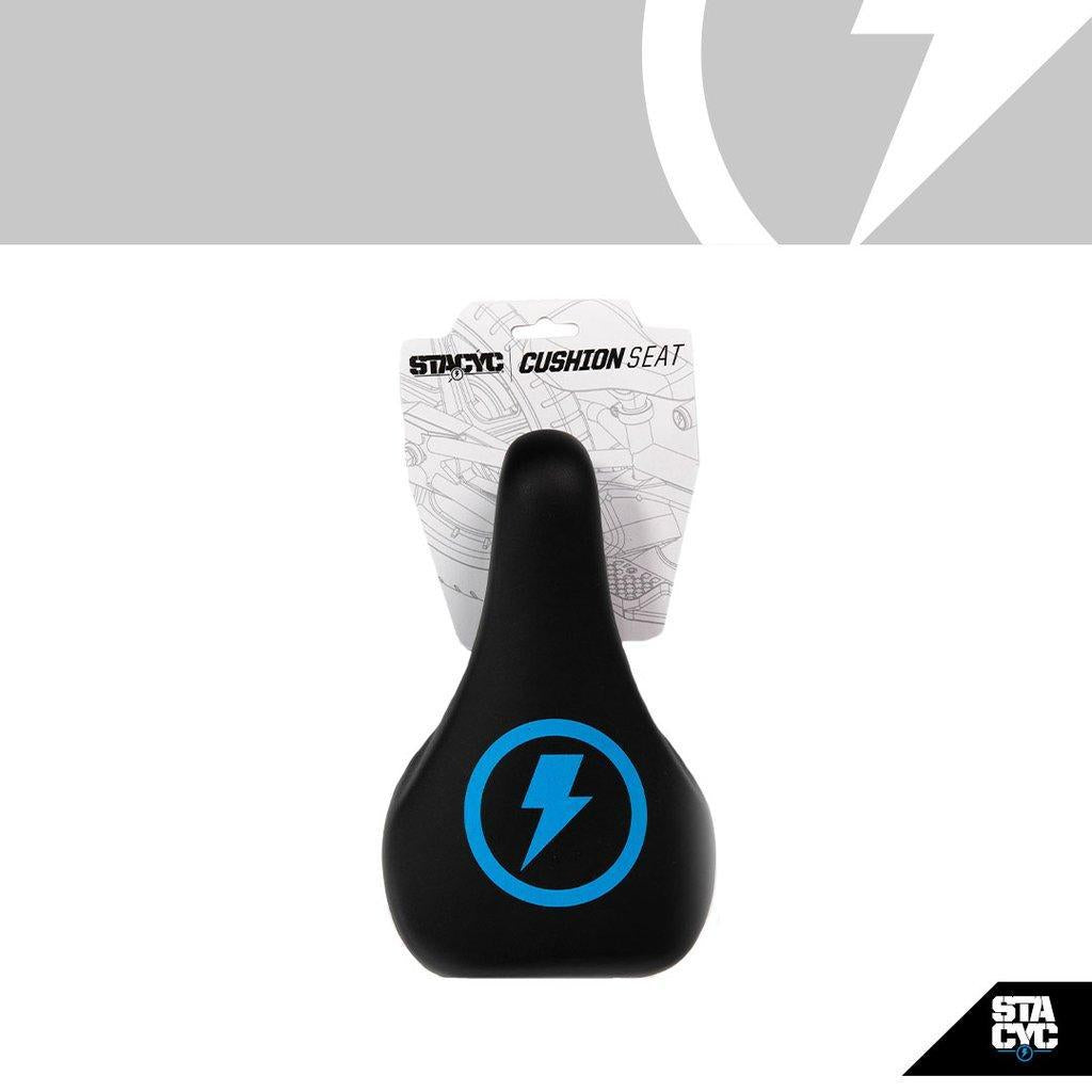 STACYC BOLT LOGO SEAT/SADDLE - CYAN 212023