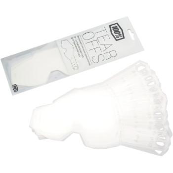 100% Racecraft/Accuri/Strata MX Goggle Tear-Offs 20 PACK — Clear 51011-010-02