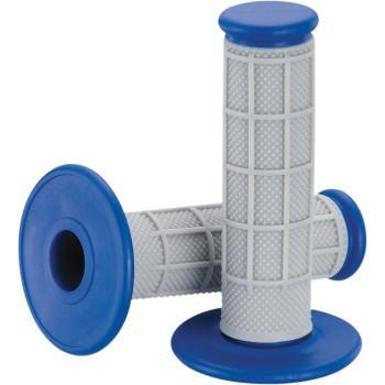 MOOSE RACING Grips - Qualifier - Half Waffle - Blue 0630-1831