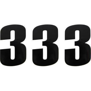 MOOSE RACING Vinyl Race Number 3 - Black - 6" 4310-0663 80113