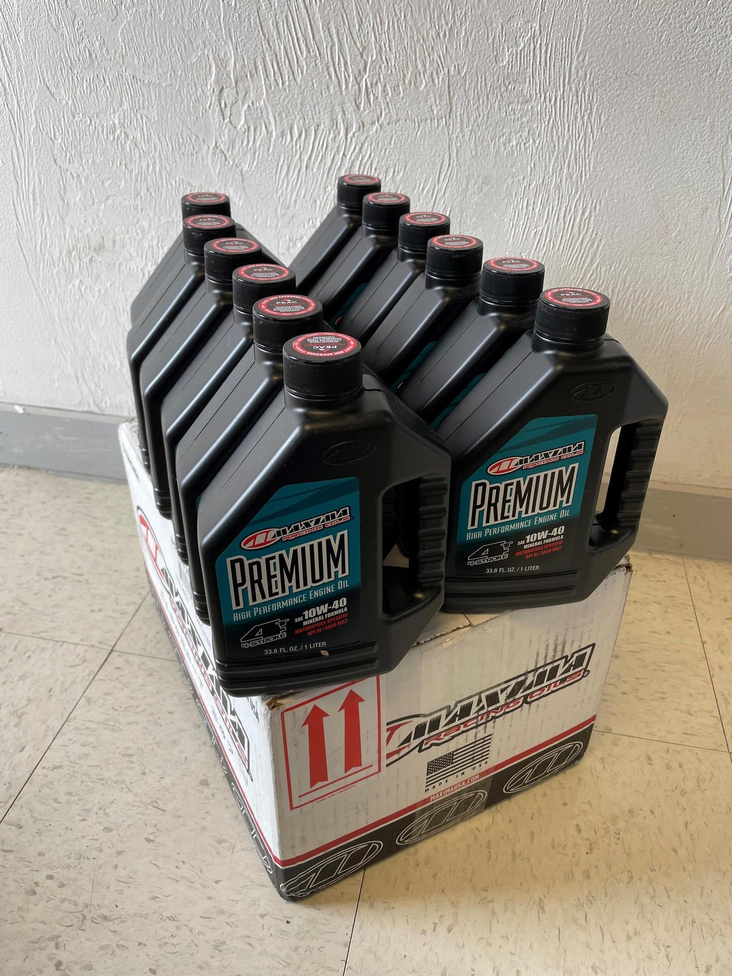 MAXIMA Premium Mineral 4T Engine Oil-10W40 - 1 Liter (12 PACK-CASE) 39401-12